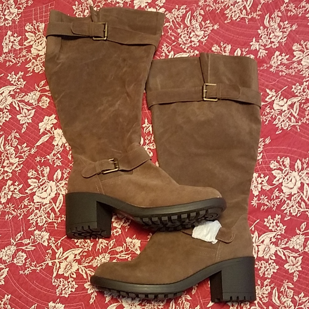 Lane Bryant Swede Brown Boots NWT